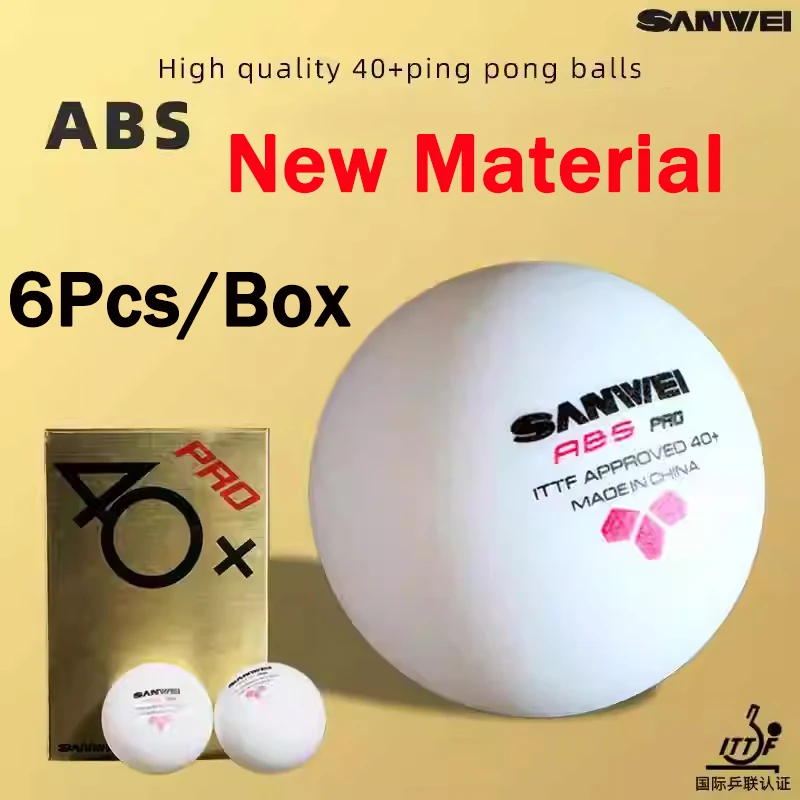 Table Tennis Olympics - 6개입/상자, 신소재 SANWEI ABS PRO 3성급